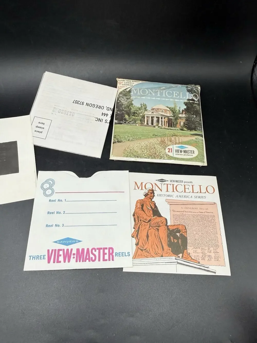 Sawyer's View-Master # A827 MONTICELLO, VIRGINIA Home of Thomas Jefferson